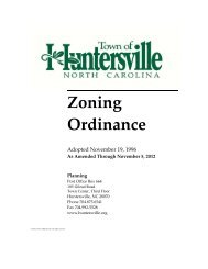 Zoning Ordinance - Town of Huntersville