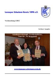 Ausgabe 01/2012 - Lenneper Schwimmverein 1898 eV