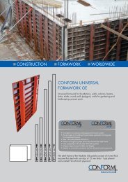 conform universal formwork ge construction formwork worldwide