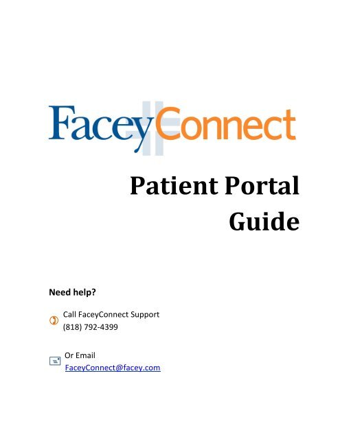 FaceyConnect Patient Care Guide - Facey Medical Group