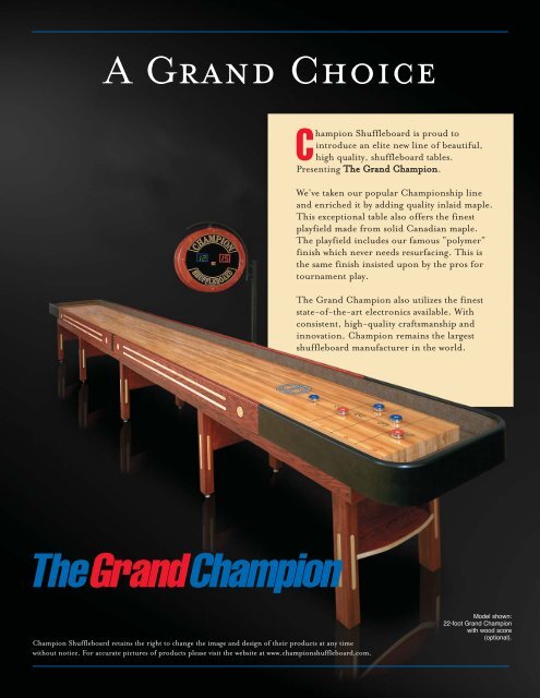 PDF Brochure - Champion Shuffleboard