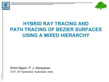 Hybrid ray tracing and path tracing of bezier ... - IIIT Hyderabad