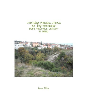 IzvjeÅ¡taj o strateÅ¡koj procjeni uticaja na Å¾ivotnu sredinu - Bar