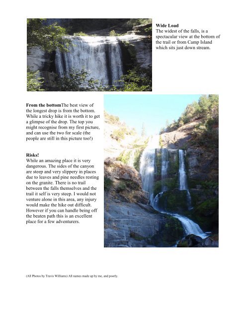 Seven Falls Hike and Swim - Feather River College