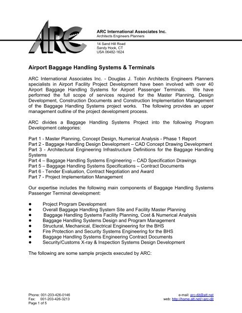 Airport Baggage Handling Systems & Terminals - ARC International ...