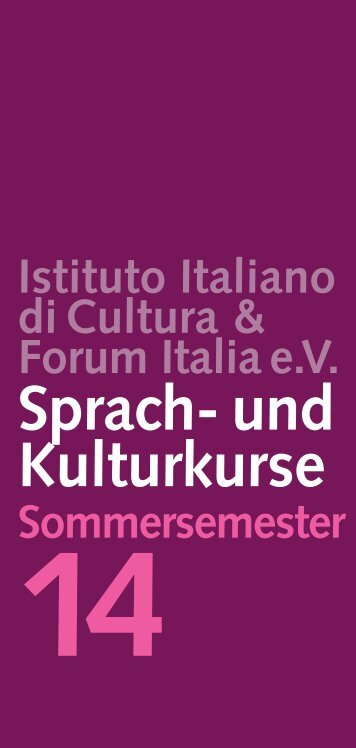 Programm - Italienisches Kulturinstitut