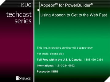 Appeon for PowerBuilder - Sybase