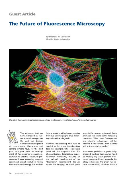 Living Images: Fluorescence microscopy Camera Lens ... - Carl Zeiss