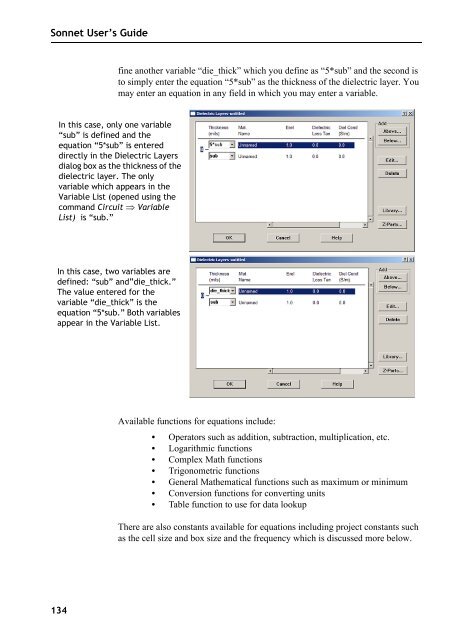 Sonnet User's Guide - Sonnet Software