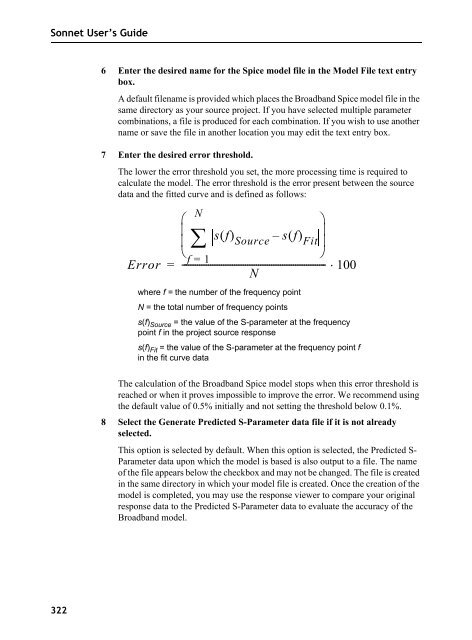 Sonnet User's Guide - Sonnet Software