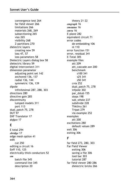 Sonnet User's Guide - Sonnet Software