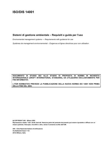 UNI EN ISO 14001 - Sicurweb