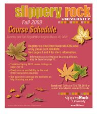 Fall 2009 - Slippery Rock University