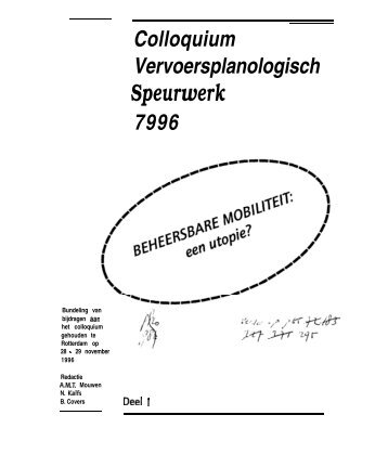 Colloquium Vervoersplanologisch Speurwerk 7996