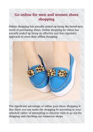 Go online for men and women shoes shopping