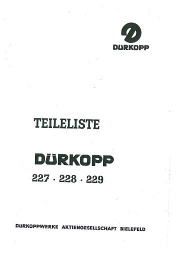 227 - 228 -' 229 - Durkopp Adler AG