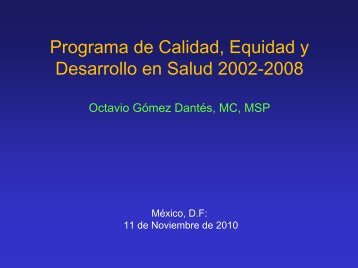PROCEDES - Dirección General de Planeación y Desarrollo en Salud