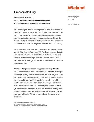 Download (PDF, 94 KB) - Wieland-Werke AG