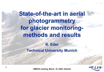 State-of-the-art in aerial photogrammetry for glacier ... - Omega