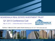 Q1 - 2013 Presentation - Boardwalk REIT