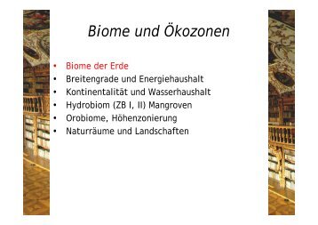 Biome und Ãkozonen