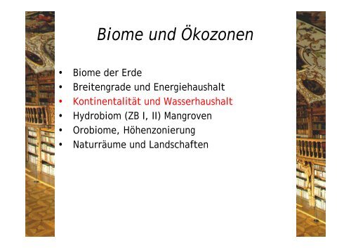 Biome und Ãkozonen
