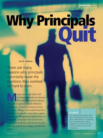 Why Principals Quit - National Association of Elementary School ...