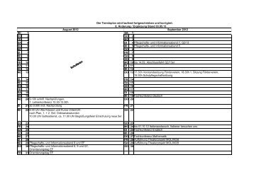 Terminplan 2013 - Gymnasium St. Wolfhelm