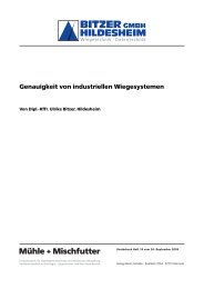 Genauigkeit von industr Wiegesystemen - Bitzer Wiegetechnik GmbH
