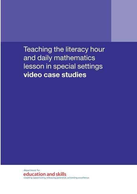 Teaching the literacy hour and daily mathematics lesson in ... - PGCE