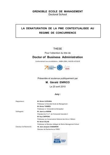 GÃ©rald ENRICO ThÃ¨se de Doctorat - Accueil - Grenoble Ecole de ...