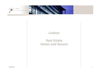 Lindner Real Estate Hotels and Resorts