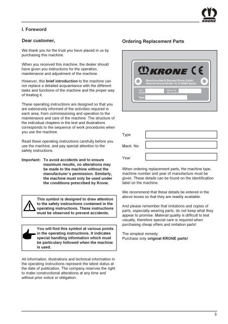 Operating Instructions No. 705-2 USA