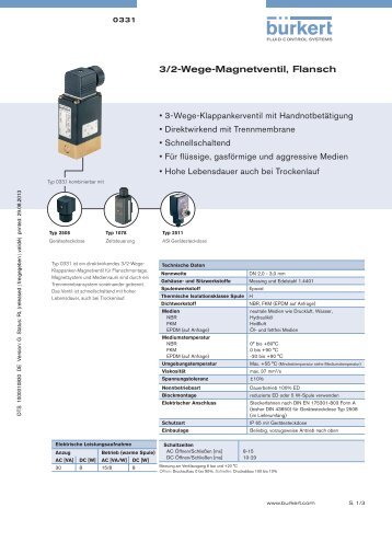 3/2-Wege-Magnetventil, Flansch