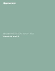 BRIDGESTONE ANNUAL REPORT 2009 FINANCIAL REVIEW