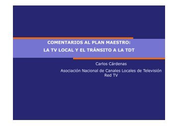 Limitaciones del Plan Maestro - Concortv