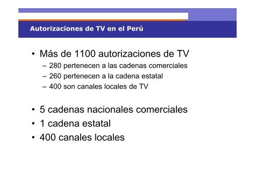 Limitaciones del Plan Maestro - Concortv