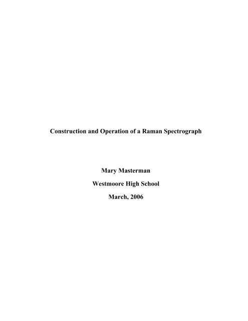 Mary Masterman - Oklahoma Biological Survey - University of ...