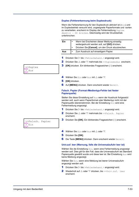 Formatieren Fehlerbeha