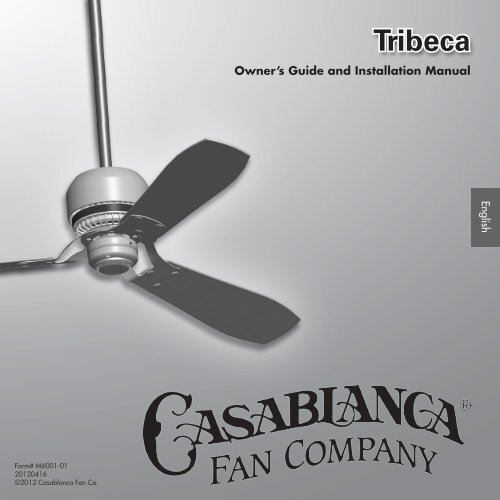 Owner's Manual - Casablanca Fan
