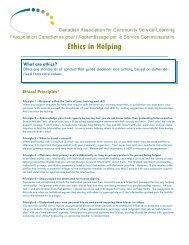 Ethics.pub - Canadian Alliance for Community Service Learning