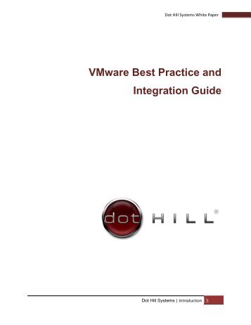 VMware Best Practice and Integration Guide - Dot Hill
