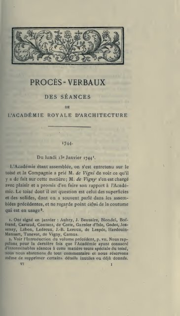 ProcÃ¨s-verbaux, 1671-1793; publiÃ©s pour la ... - Warburg Institute