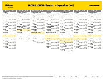 ENCORE ACTION Schedule - September, 2013 - Starz