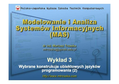 PJWSTK - MAS - WykÅad 05