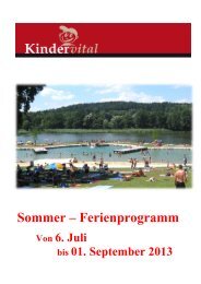 Sommer â Ferienprogramm - Gemeinde Kirchberg an der Raab