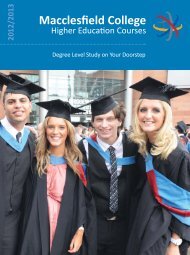 Higher Education Brochure 2012 - Macclesfield College