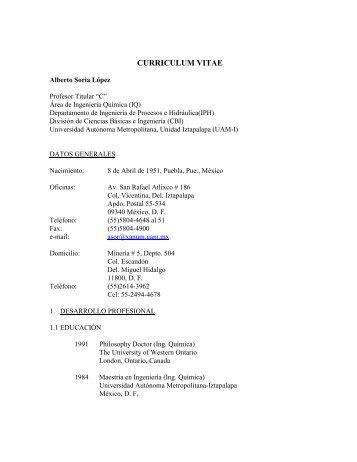 CURRICULUM VITAE - UAM Iztapalapa