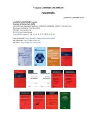 Liste des publications 2009-2012 - Laboratoire des signaux et ...