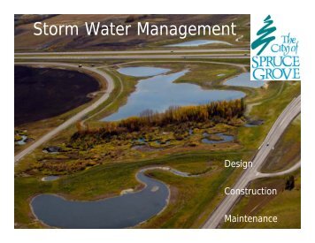 Storm Water Management Plan - The City of Spruce Grove